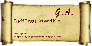 György Atanáz névjegykártya